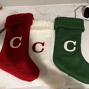 Three initial Wondershop Christmas Stockings